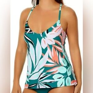 Anne Cole Tropical Print Tankini Top